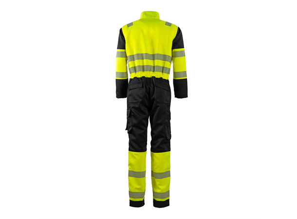 Bulldog kjeledress, svart/gul, Synlighet kl. 3