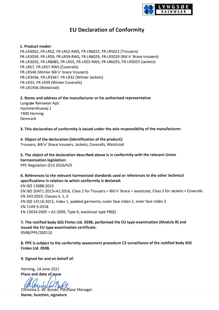 Bulldog regnjakke PU, gul/svart