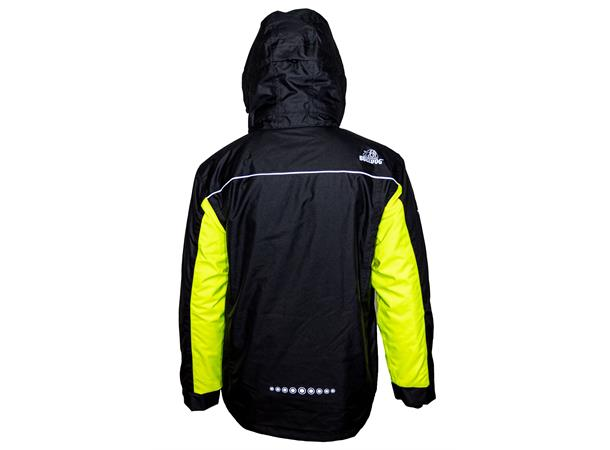 Bulldog SKJOLD jakke, svart/gul  Vanntett og pustende