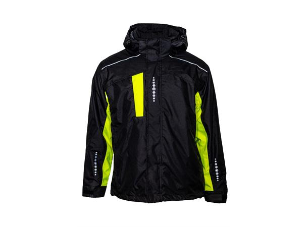 Bulldog SKJOLD jakke, svart/gul  Vanntett og pustende